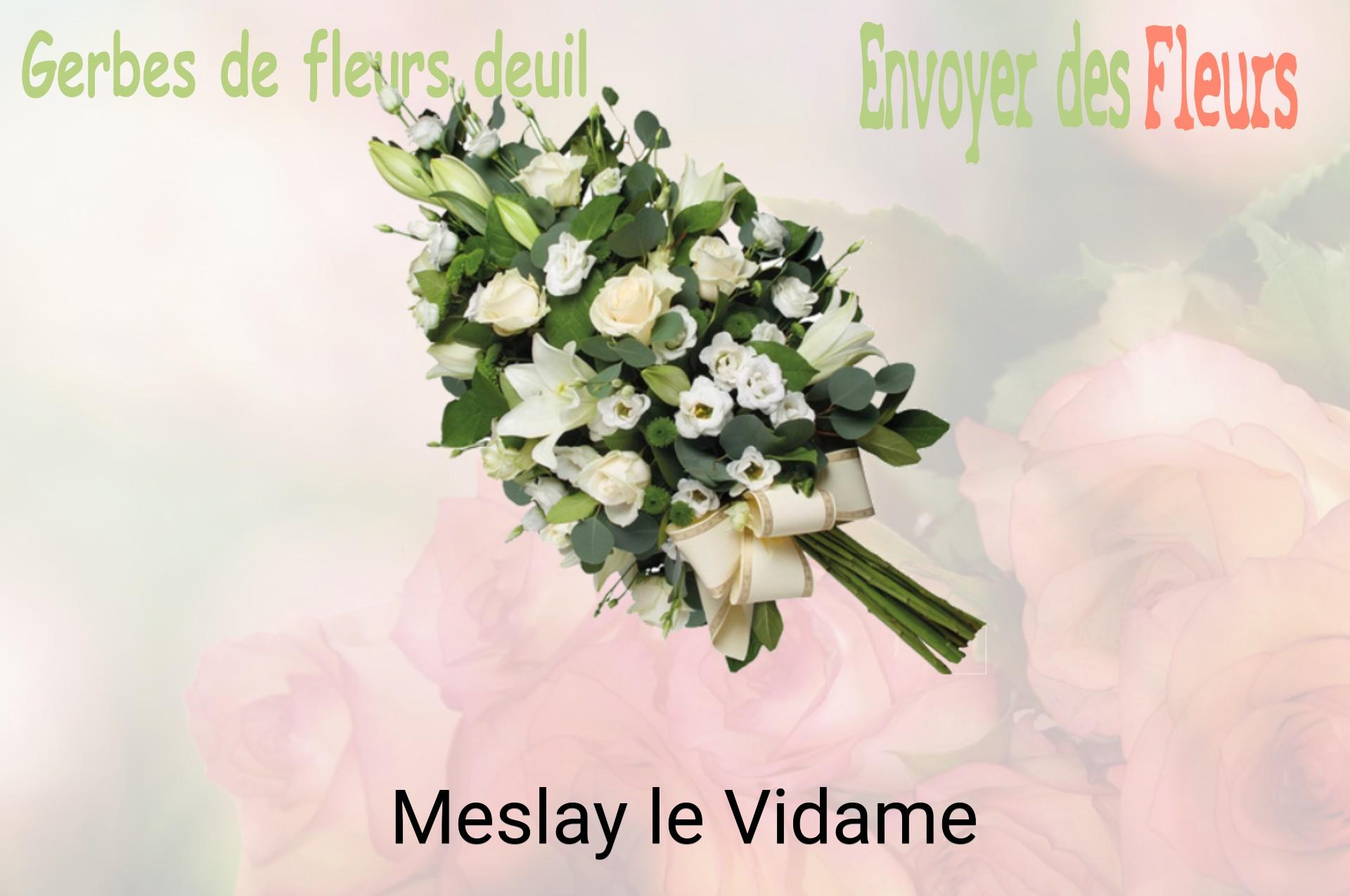 Gerbe de fleurs de deuil livrée à Meslay-le-Vidame